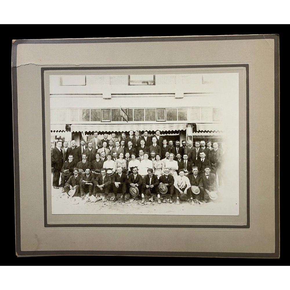 Antique Photo National Hotel Group Snapshot Guests Employees Early 1900s